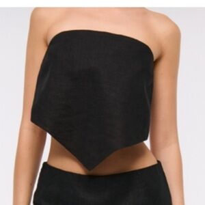 Abercrombie & Fitch Black Scarf Top